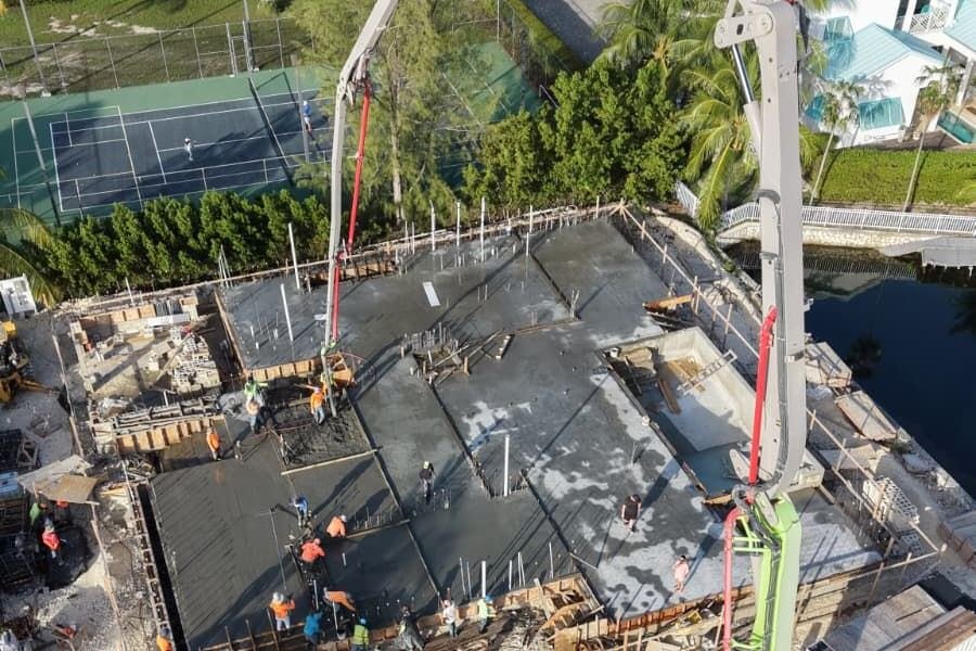 Concrete pour on a private residence