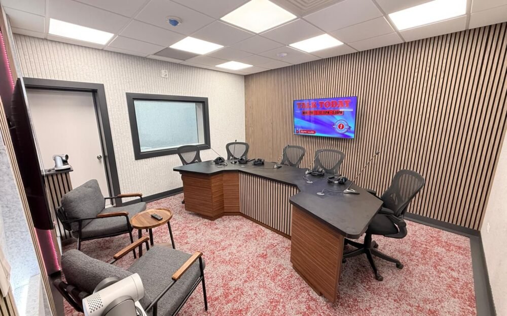 Completed Radio Cayman studio fit-out, Grand Cayman